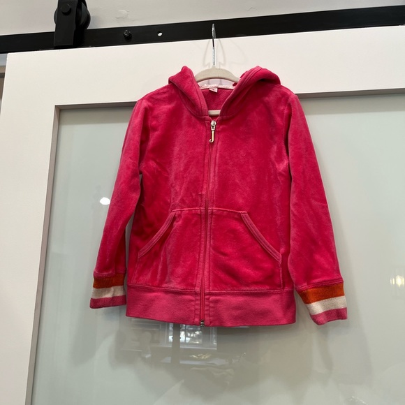 Juicy Couture Pink Velour Zip Up with Hood, Size 4T - Picture 1 of 4